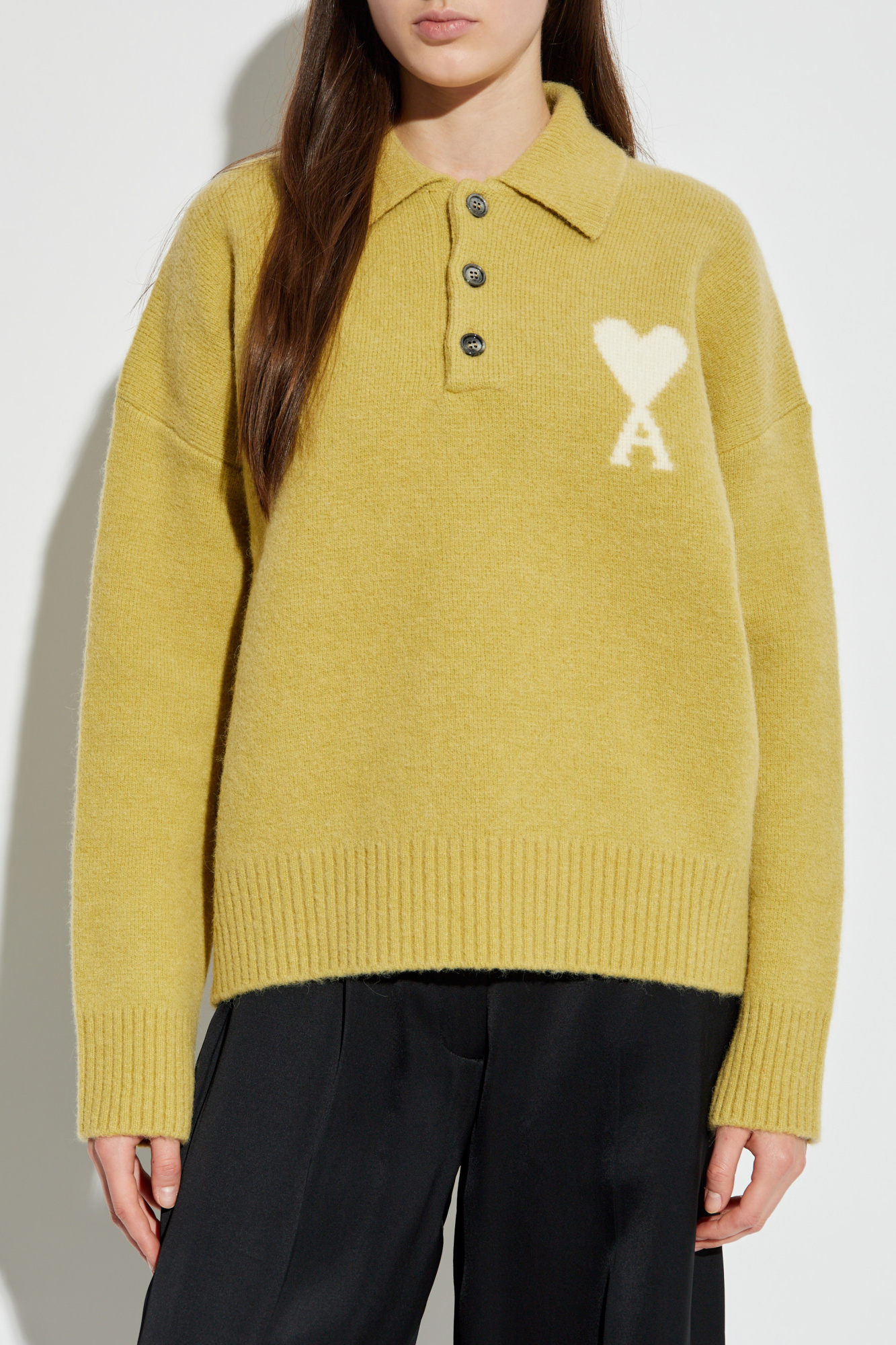 Ami Alexandre Mattiussi Polo sweater with logo | Men's | Vitkac